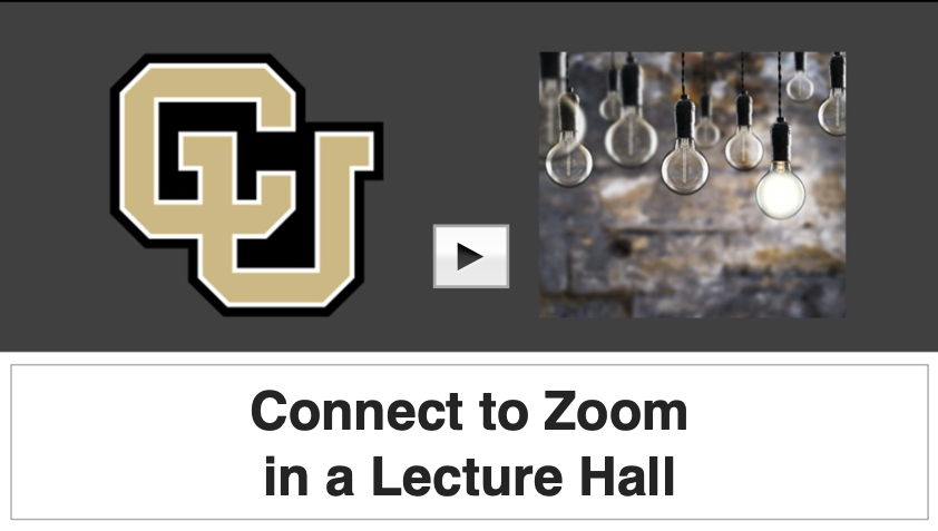 how to connect to zoom while in lecture hall video