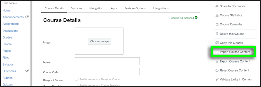 In the right-hand settings menu, select 