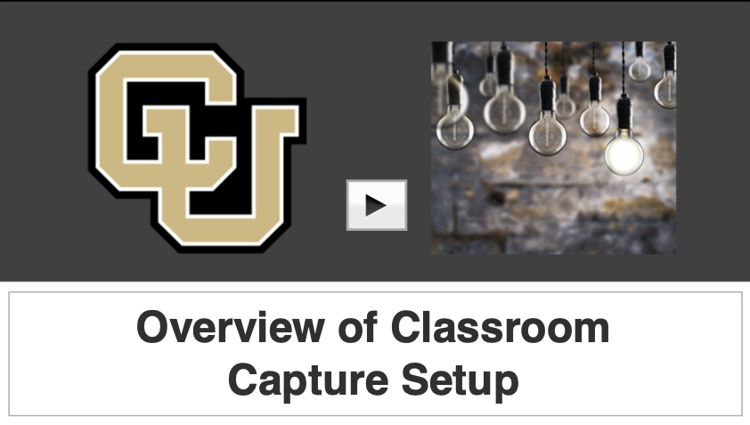 Classroom capture setup video