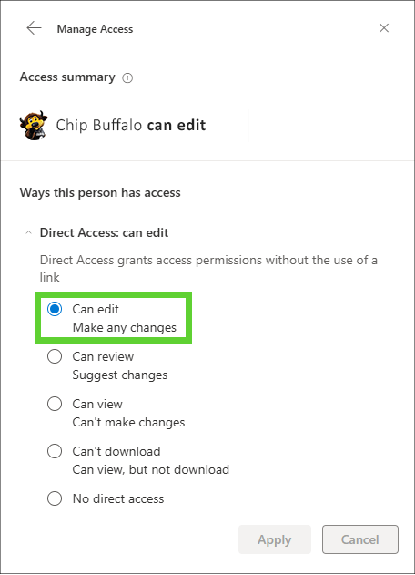 Click on their name and then change their access level.