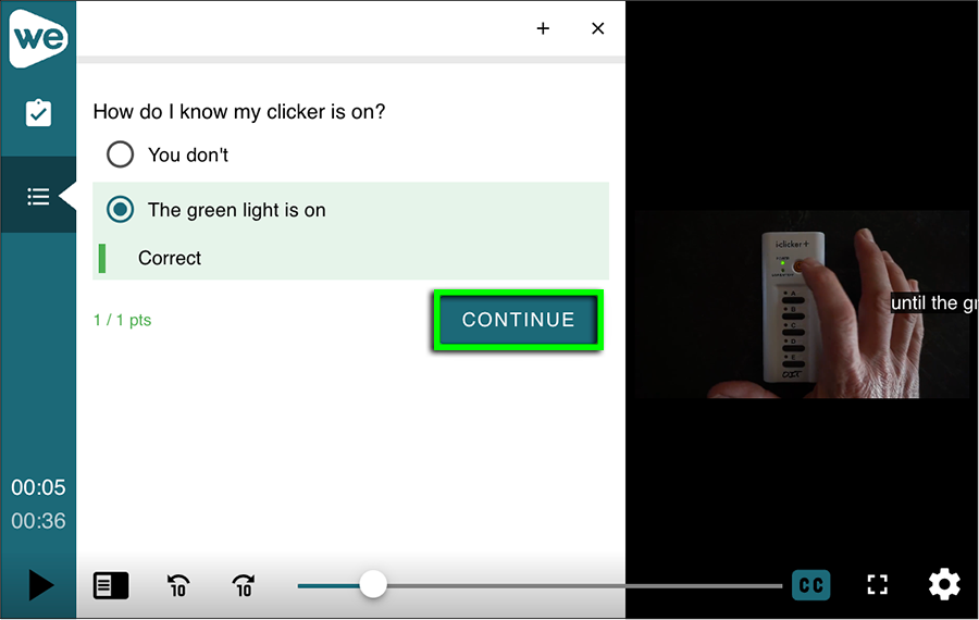 A message will indicate whether your submitted response was correct and may indicate the points earned of those possible. Click 