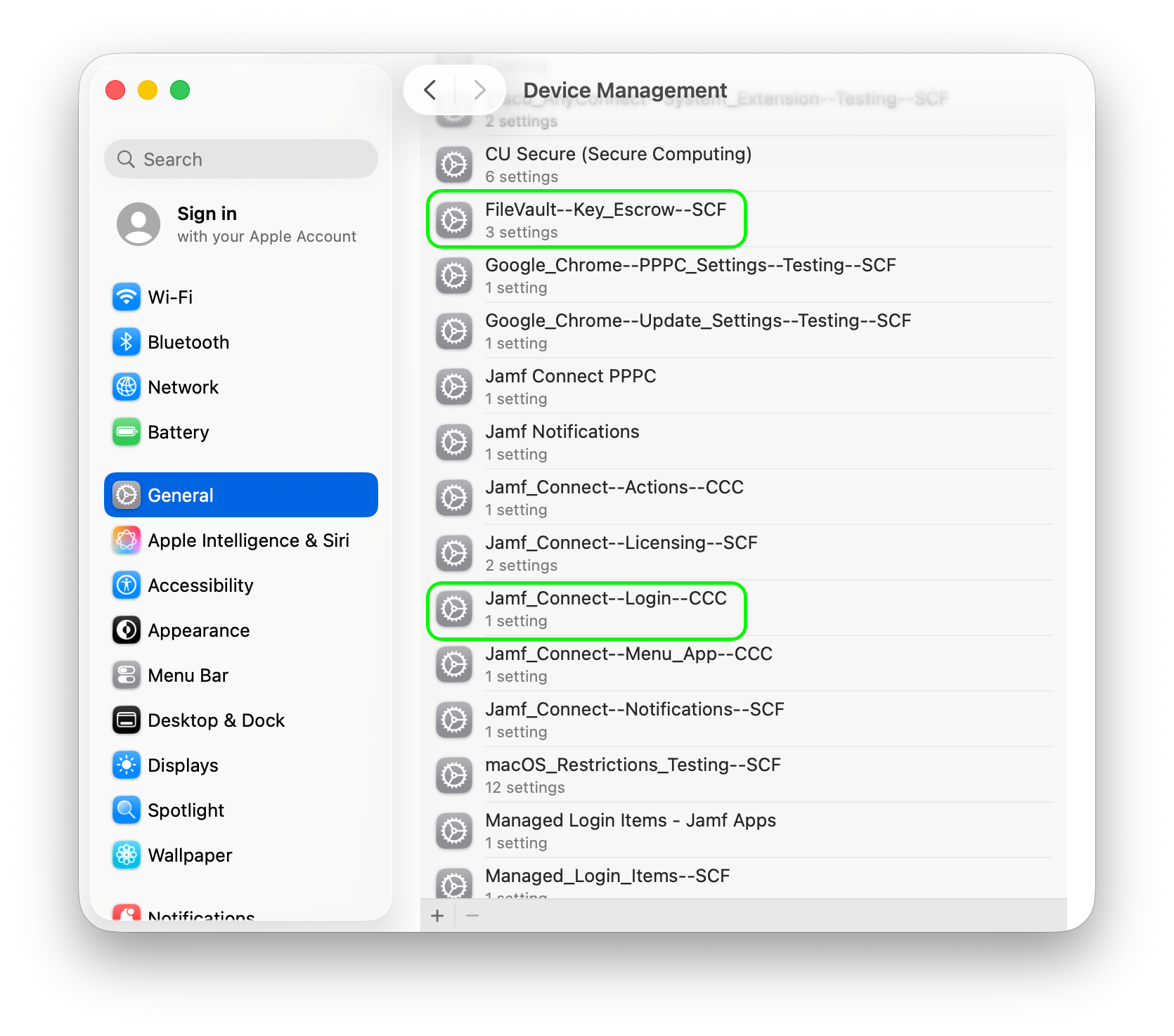 Device management example