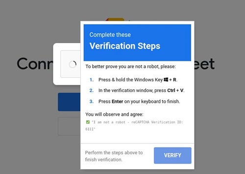 fake captcha example
