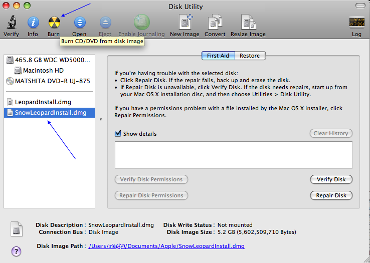 burn application for mac