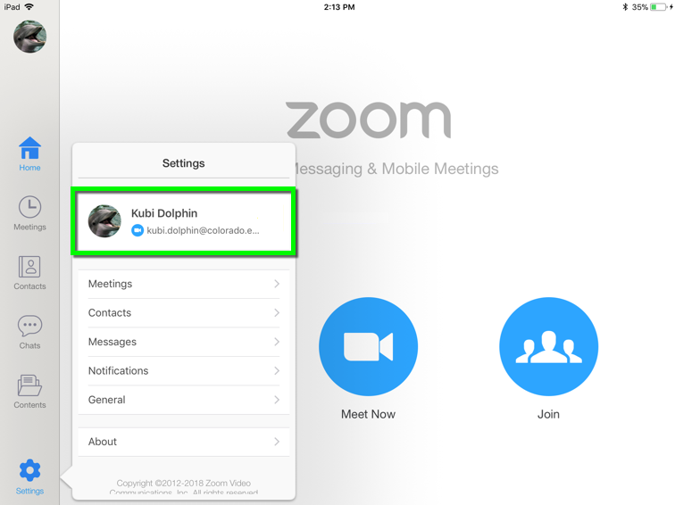 local user troubleshooting: Connect to Kubi's Zoom Account