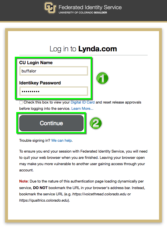 lynda log in