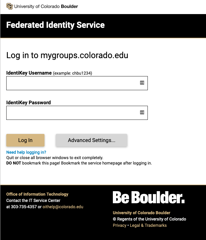 New Federated identity screenshot