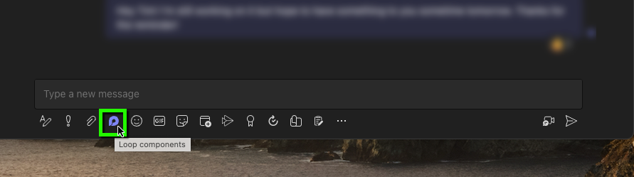 Add a Microsoft Loop component to Outlook email 