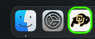 Screenshot of the Self Service icon in the dock 