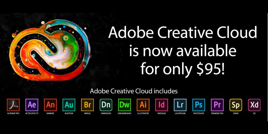 Adobe Creative Cloud available at drastically reduced price | Office of