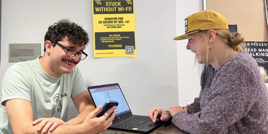 Students connecting to CU Secure Wi-Fi