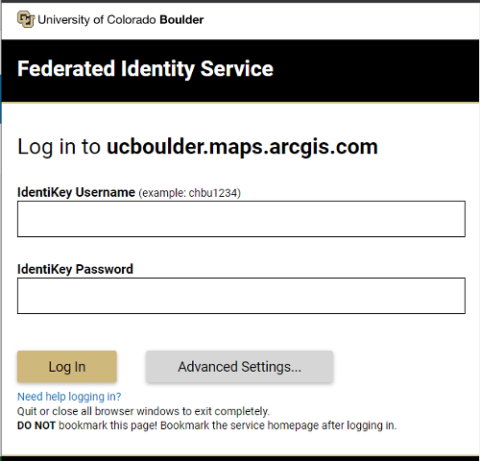 Federated Identity login for ArcGIS Online