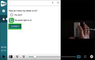 Select the radio button for your chosen answer, then click 