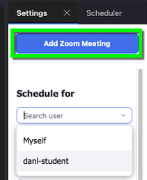Click Add Zoom Meeting to add Zoom info to the meeting invite.