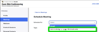 Select the individual you're scheduling a meeting for.