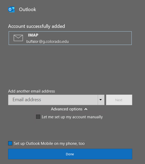 how to set up imap for gmail on outlook