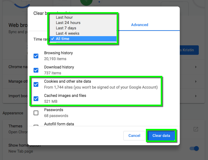 deleting google cache with daisydisk