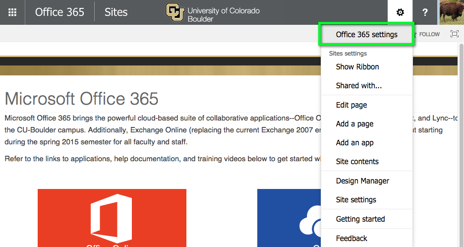 office 365 email settings community colleges of colorado