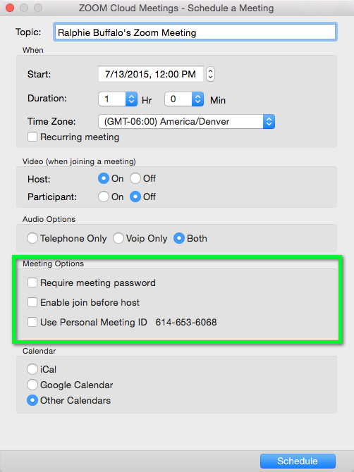 how to set up a zoom meeting without a host