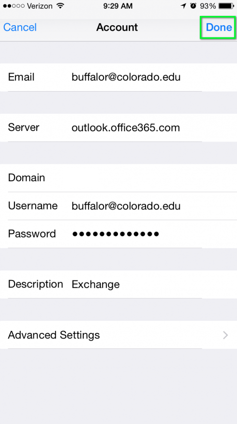 Office 365 Apple Ios Exchange Configure Office Of Information Technology