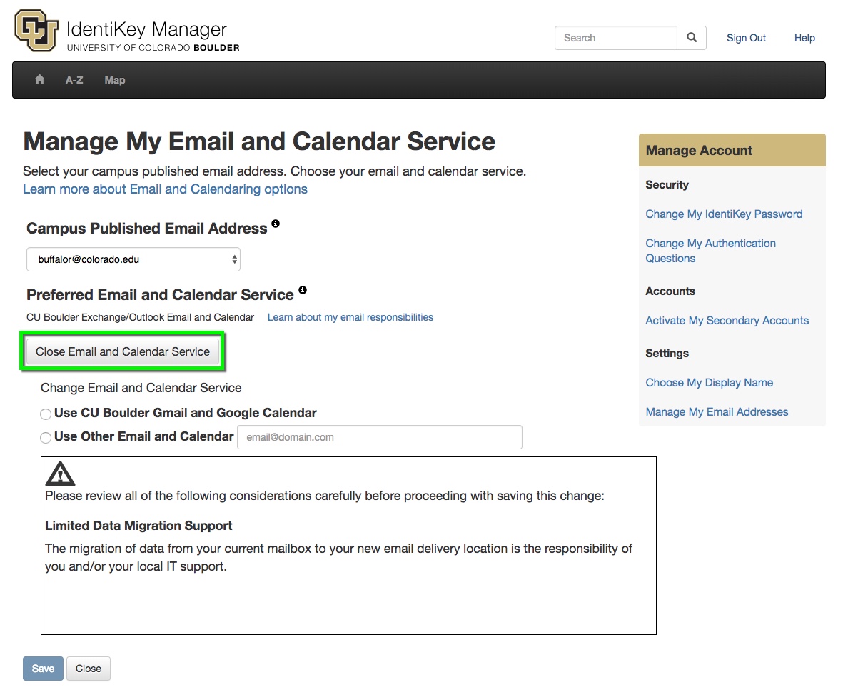 Cu Denver Fall 2022 Calendar Identikey Manager - Manage Email & Calendar Service | Office Of Information  Technology