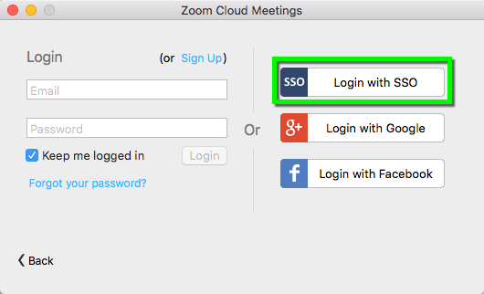 Zoom login